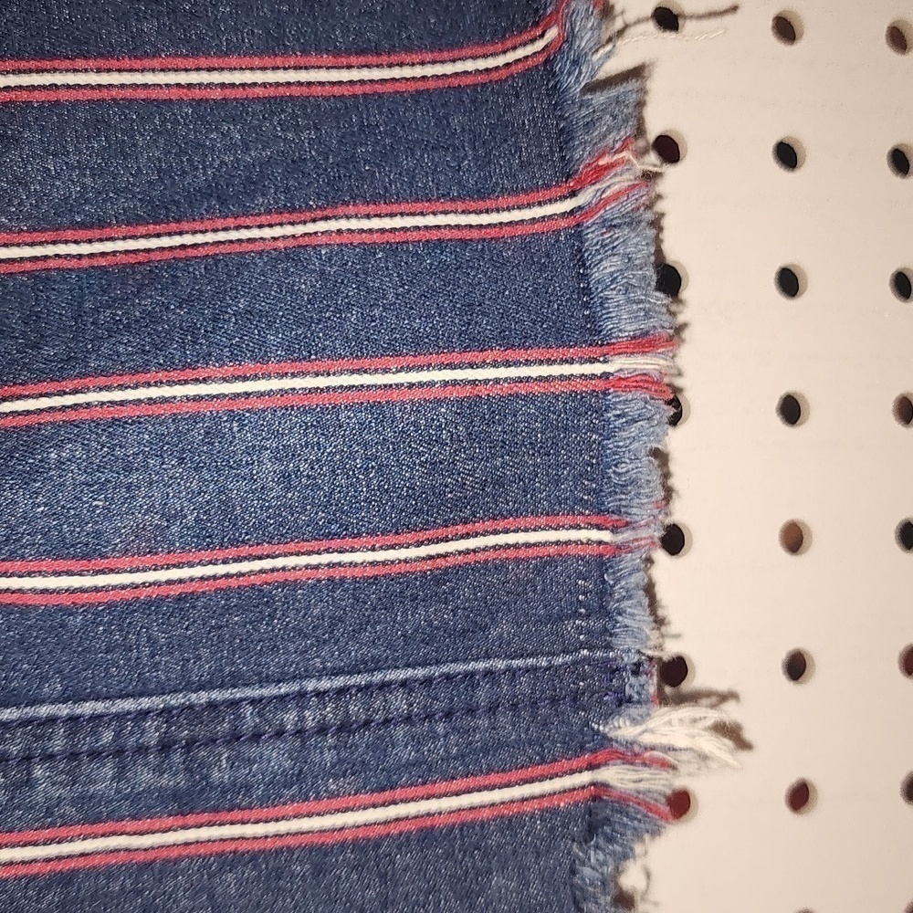 American Eagle Outfitters Stretch Denim High Rise Mini 10 Skirt Distressed - Picture 10 of 10